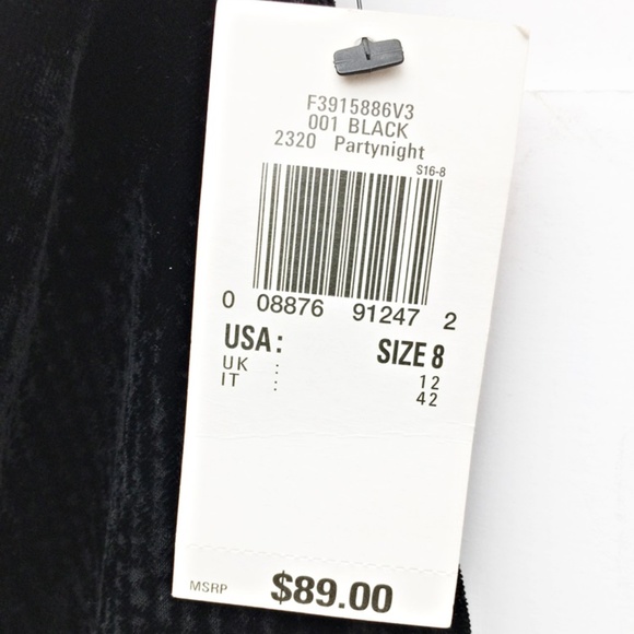 ANNE KLEIN Black Textured Velvet A-Line Skirt Sz 8 - Picture 3 of 8